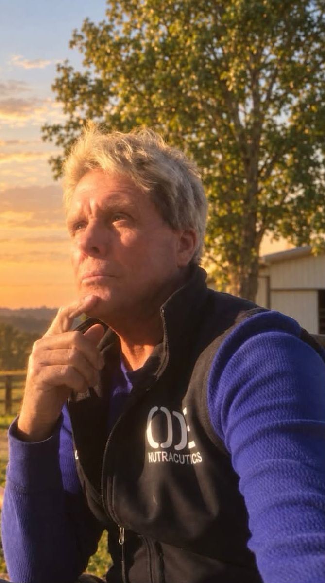 Paul Humphrey at sunrise on the ranch, deep in thought
